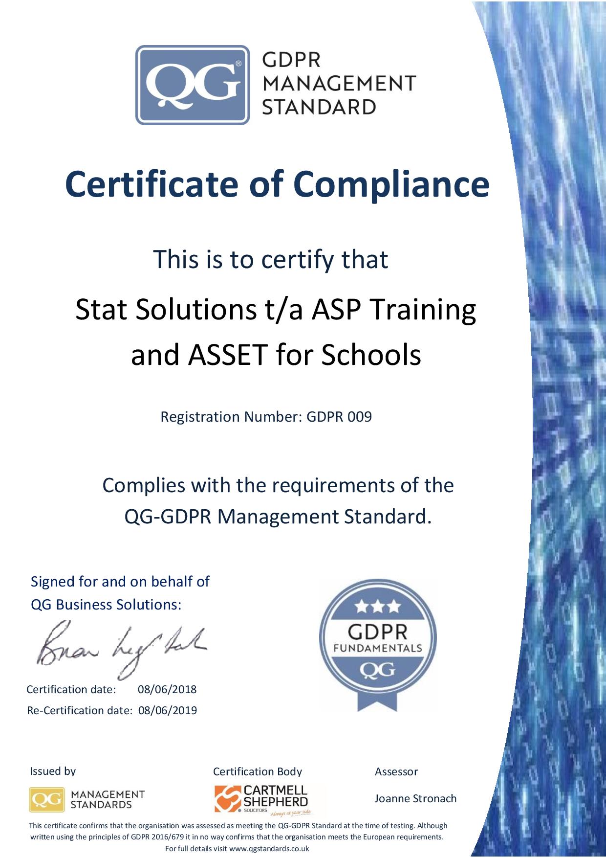 Gdpr009 Qg Management Standards