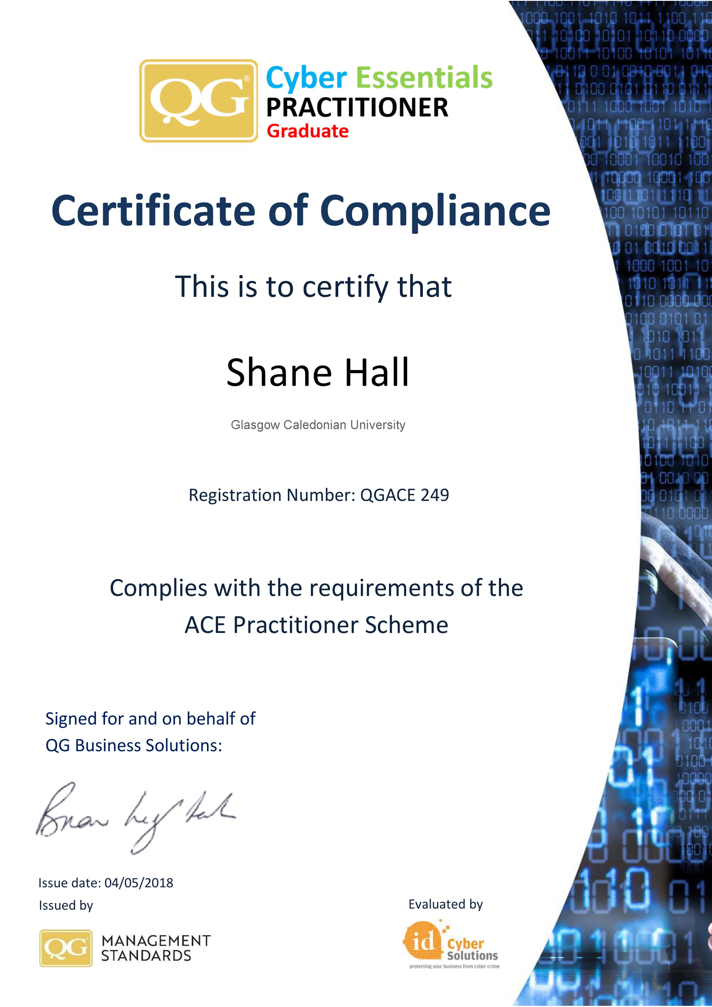 Hall QG Management Standards