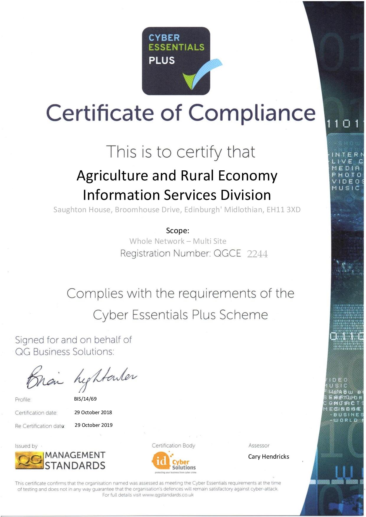 18 19 cert bespoke-page-001 - QG Management Standards