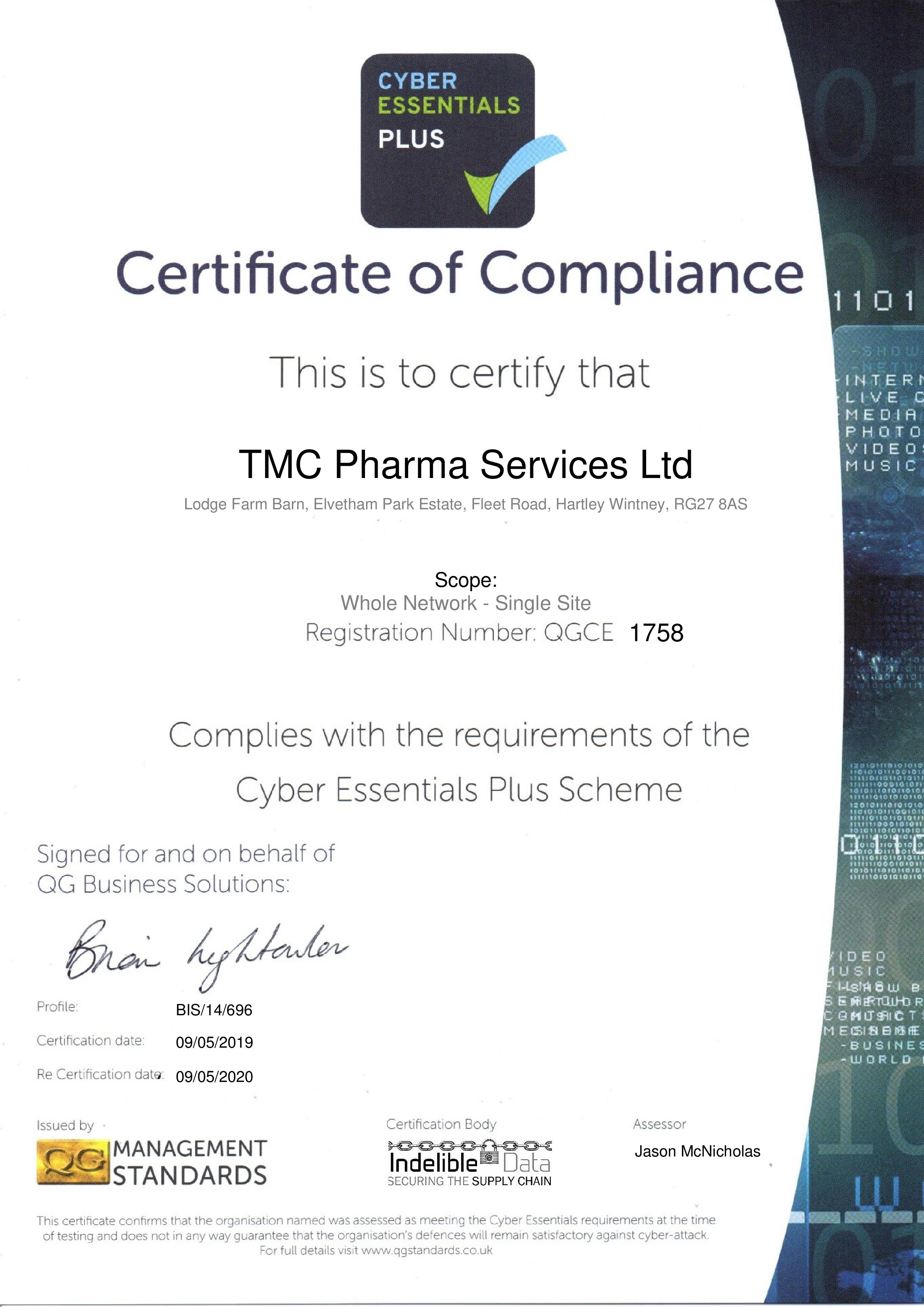 QGCE1758 TMC Pharma Services Ltd