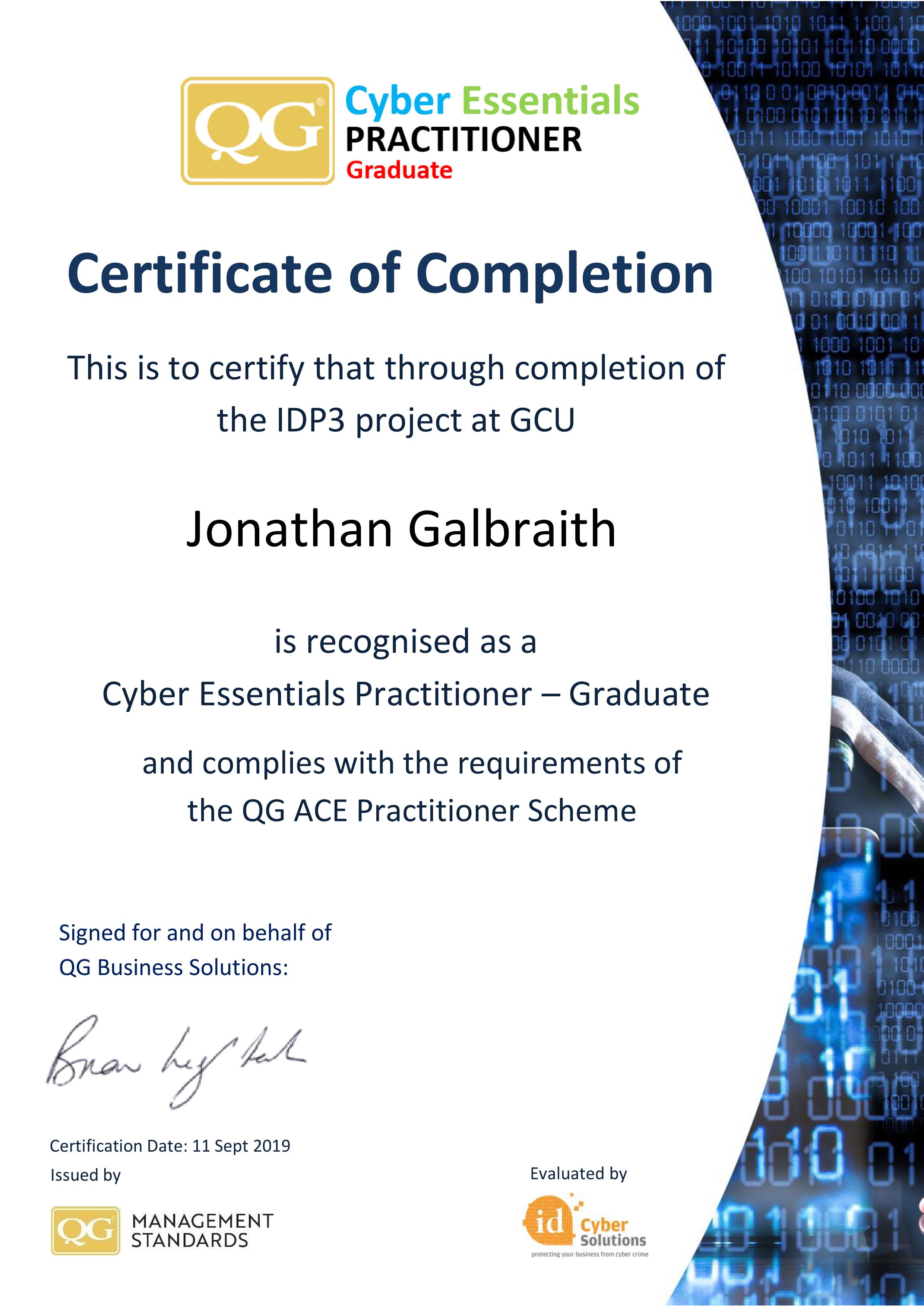 Galbraith QG Management Standards